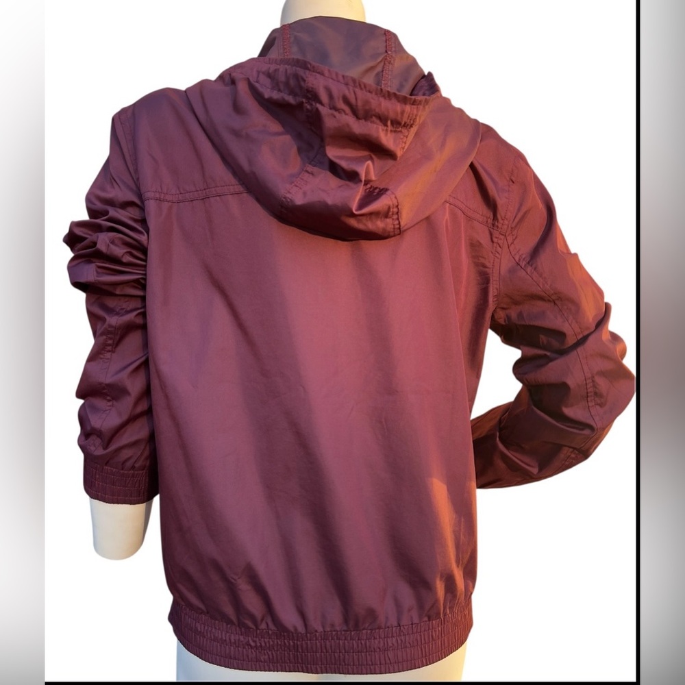 Zine Clothing Women’s Burgundy Hooded Bomber Jacket - Picture 4 of 5